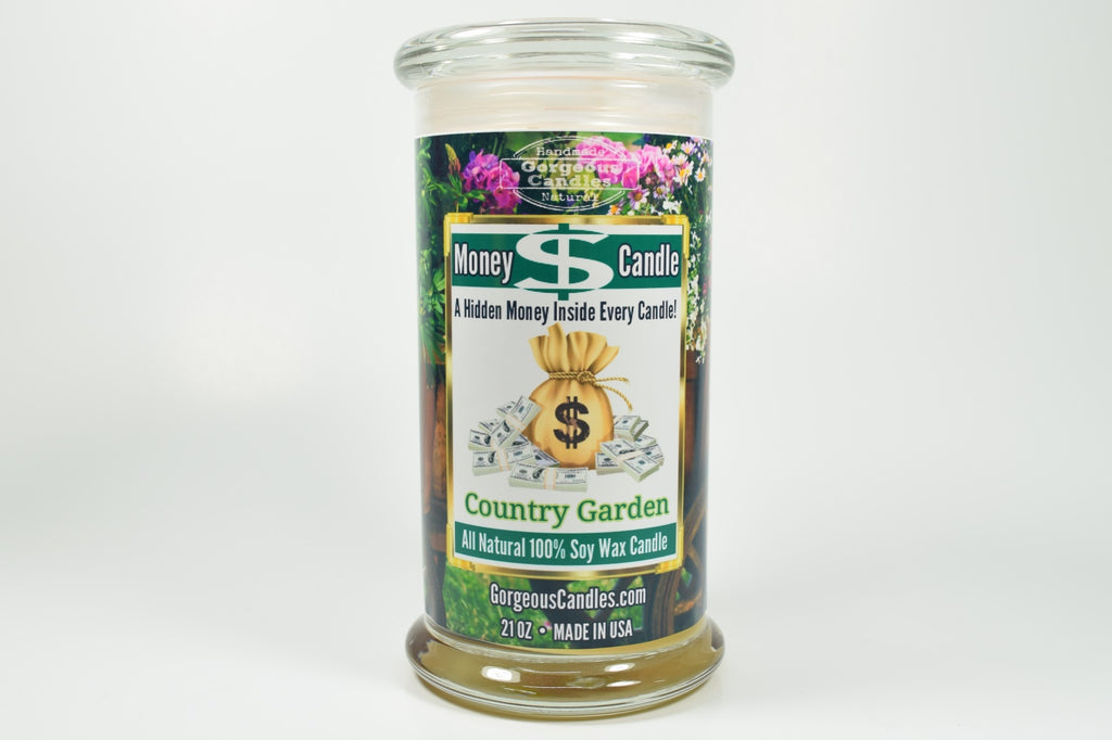 Country Garden Money Candle