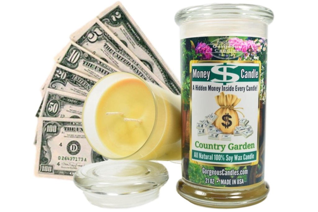 Country Garden Money Candle