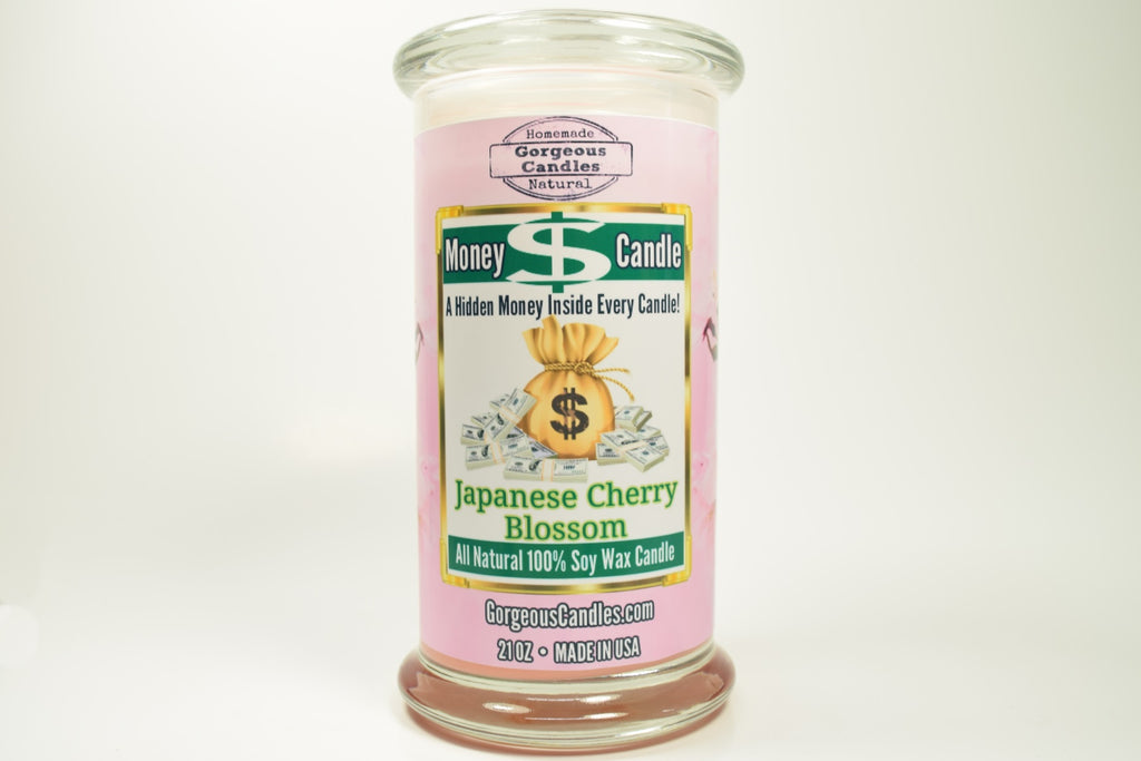 Japanese Cherry Blossom Money Candle