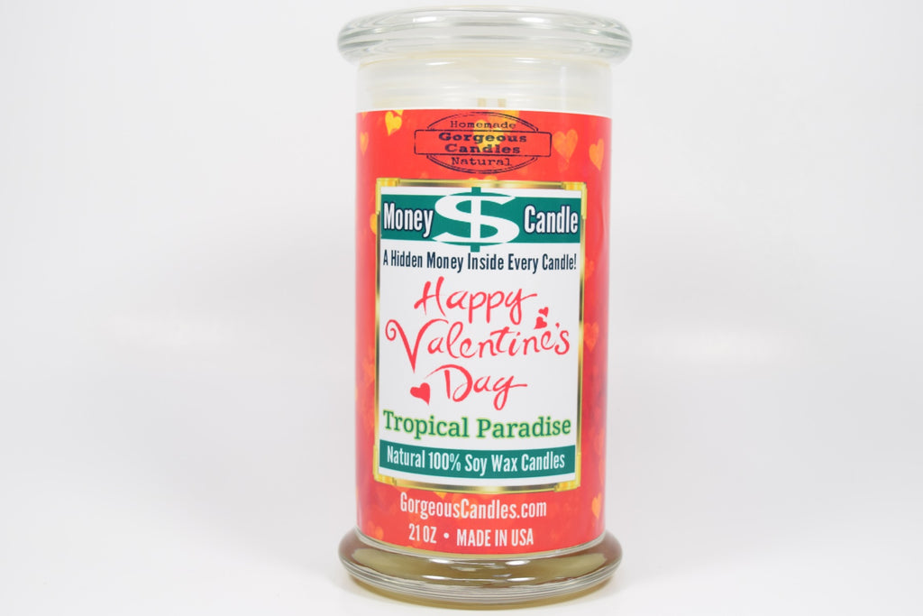 Valentines Day Money Candle